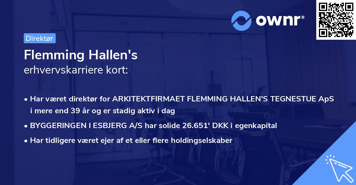 Flemming Hallen's erhvervskarriere kort