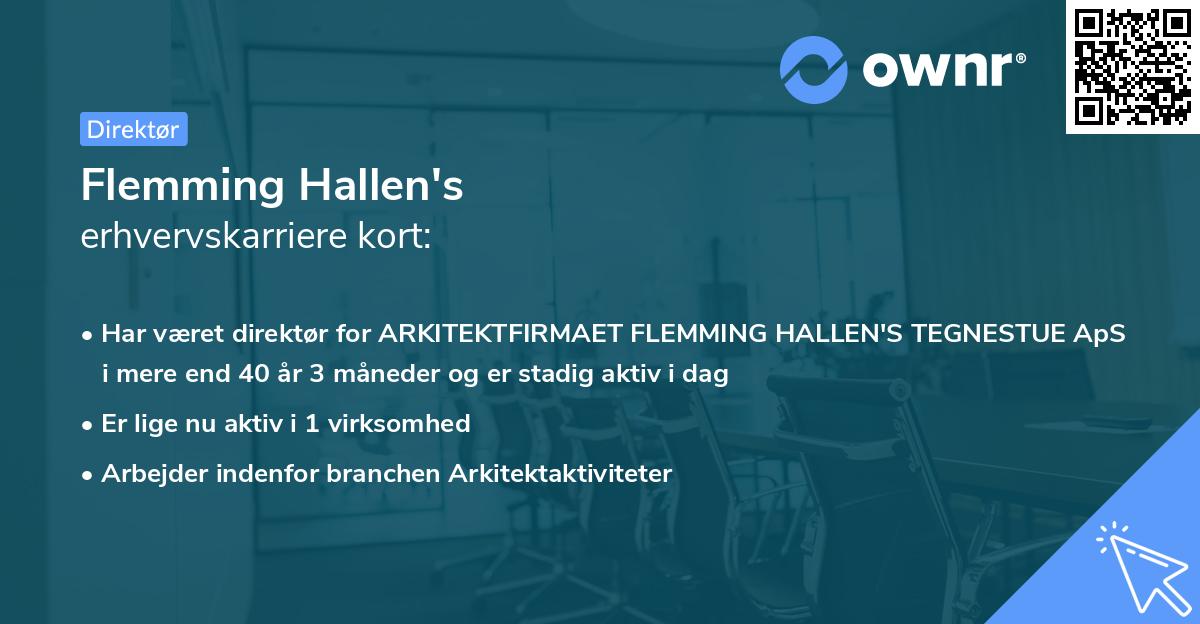 Flemming Hallen's erhvervskarriere kort