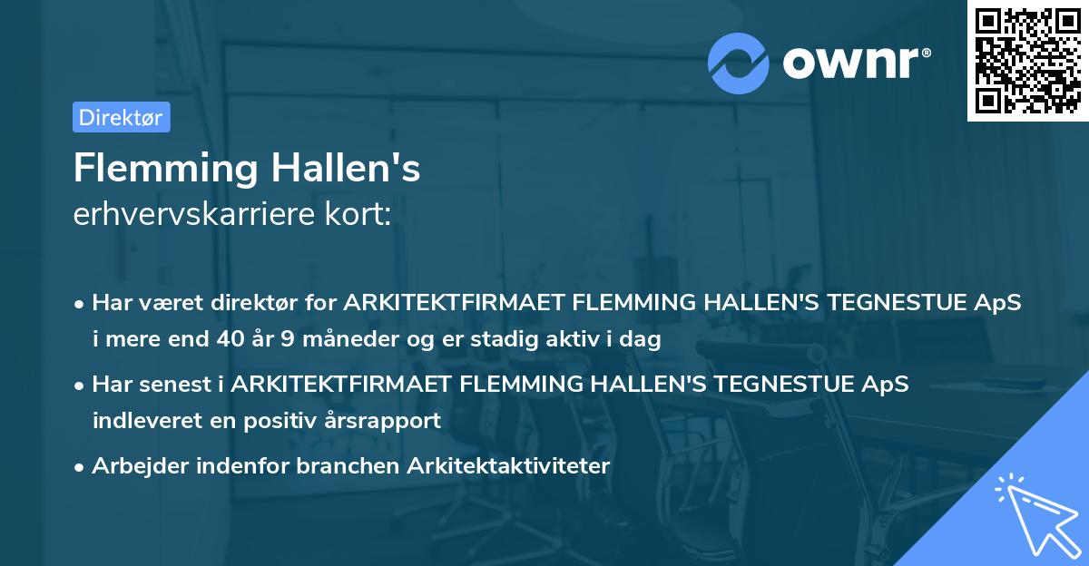 Flemming Hallen's erhvervskarriere kort