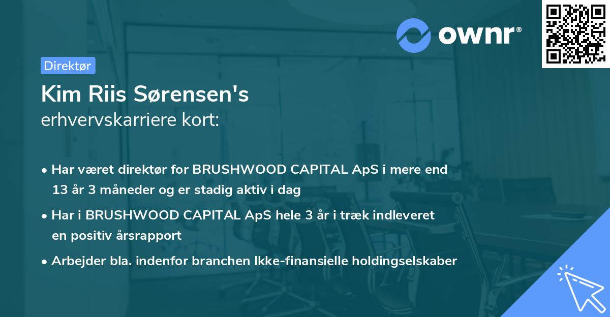 Kim Riis Sørensen's erhvervskarriere kort