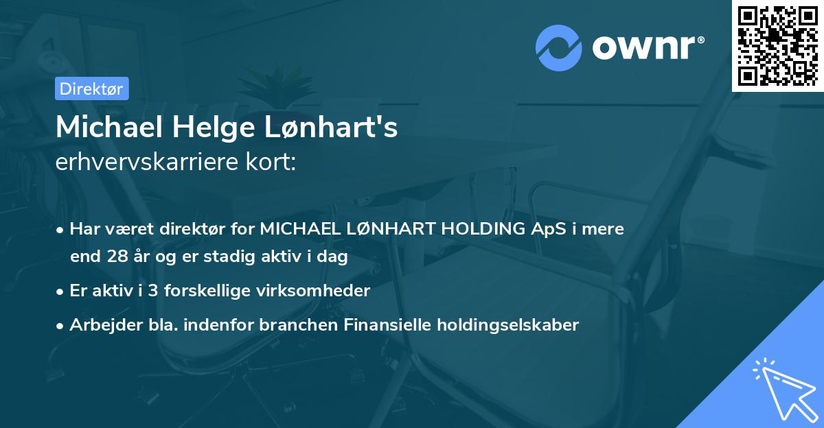 Michael Helge Lønhart's erhvervskarriere kort