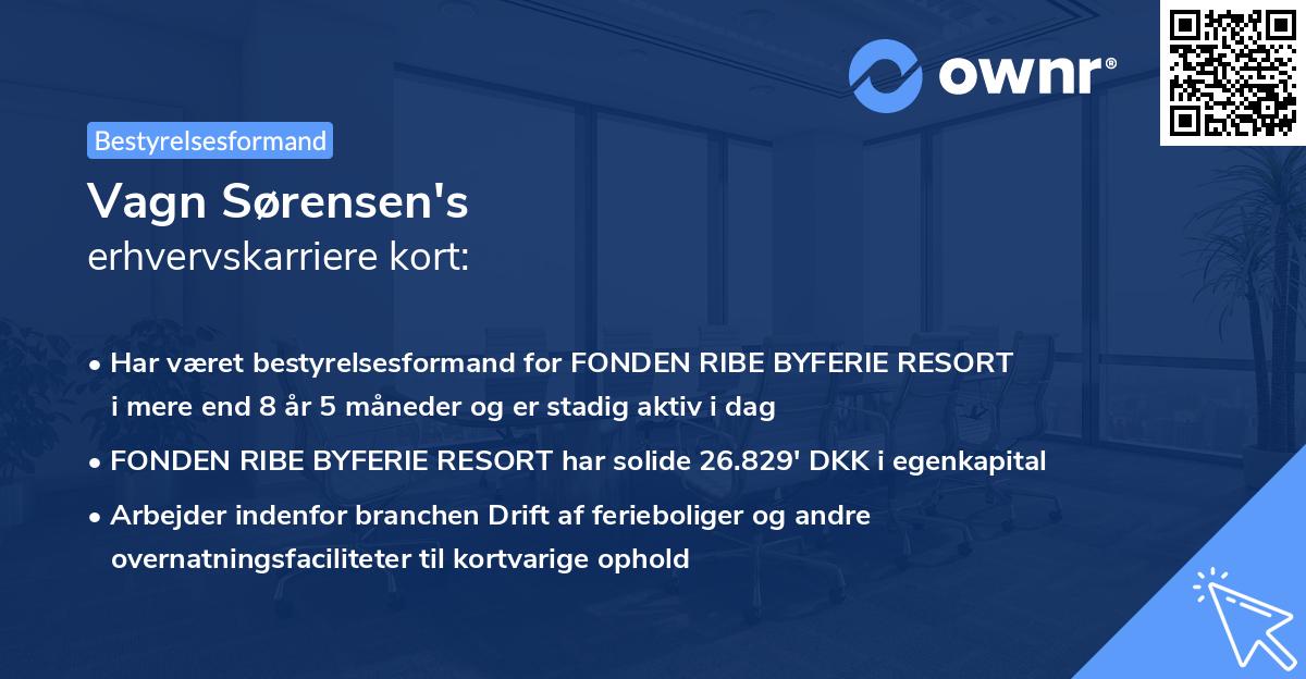 Vagn Sørensen's erhvervskarriere kort