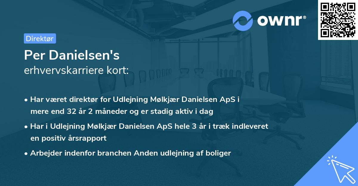 Per Danielsen's erhvervskarriere kort