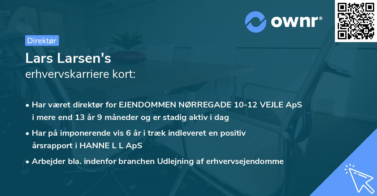 Lars Larsen's erhvervskarriere kort