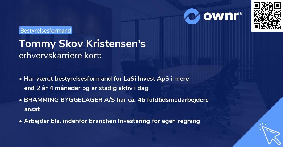 Tommy Skov Kristensen's erhvervskarriere kort