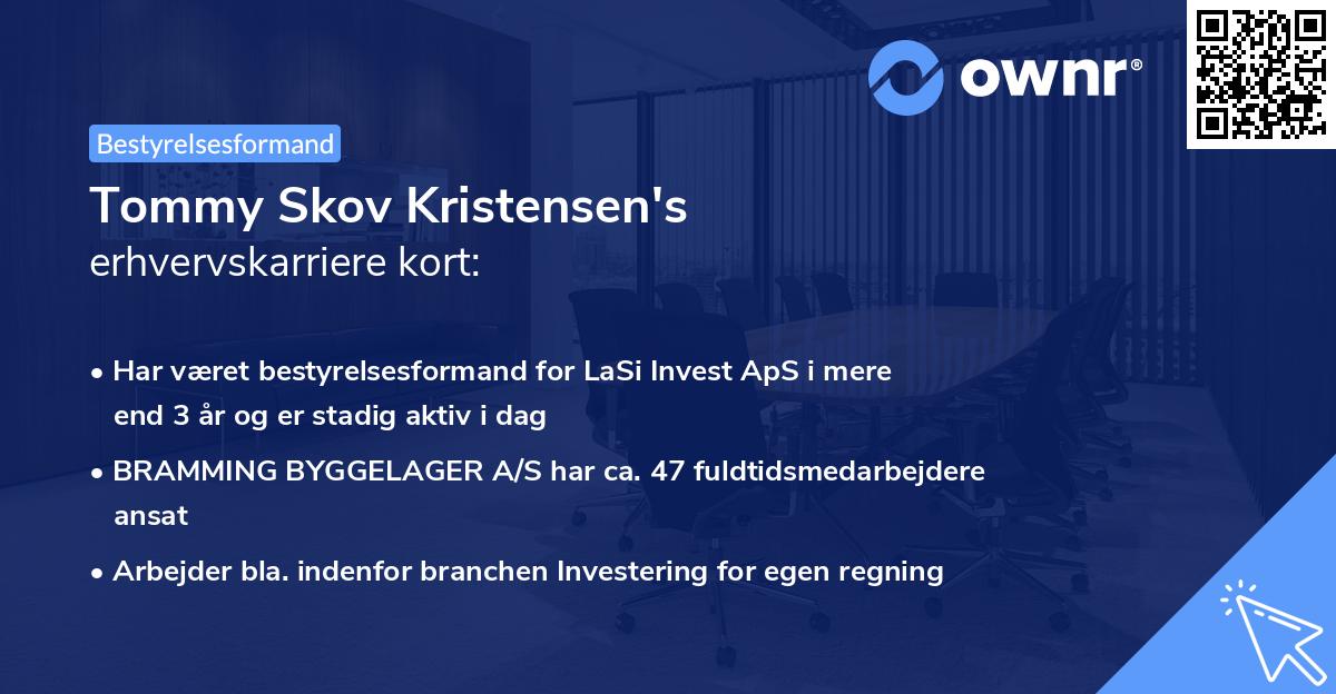 Tommy Skov Kristensen's erhvervskarriere kort