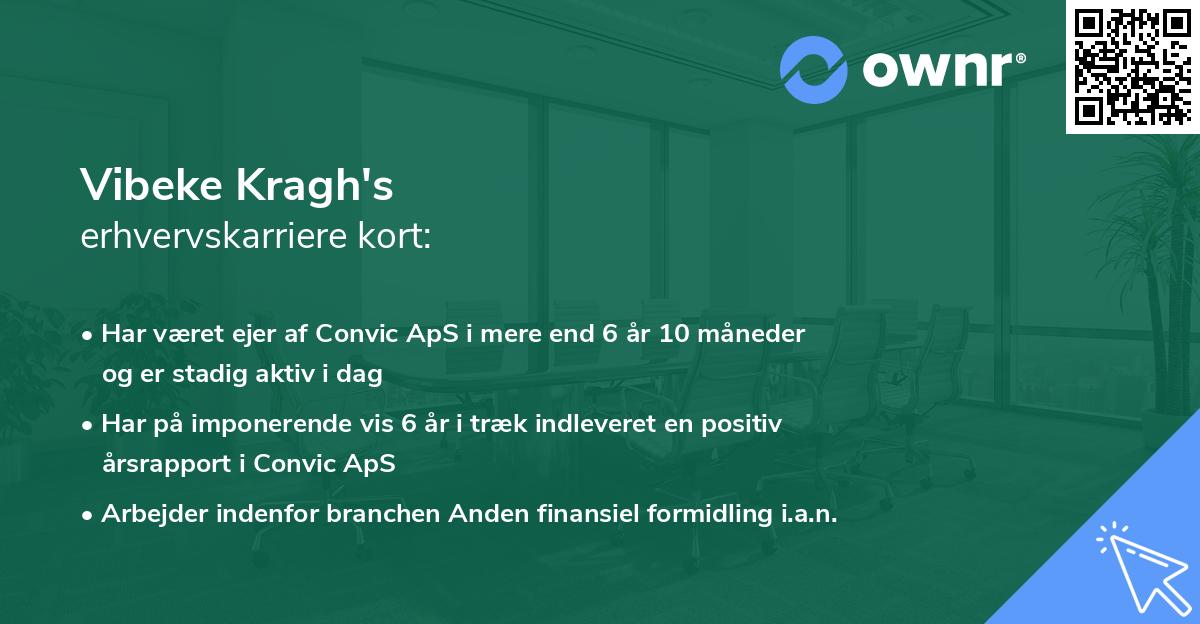 Vibeke Kragh's erhvervskarriere kort