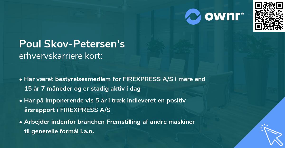Poul Skov-Petersen's erhvervskarriere kort