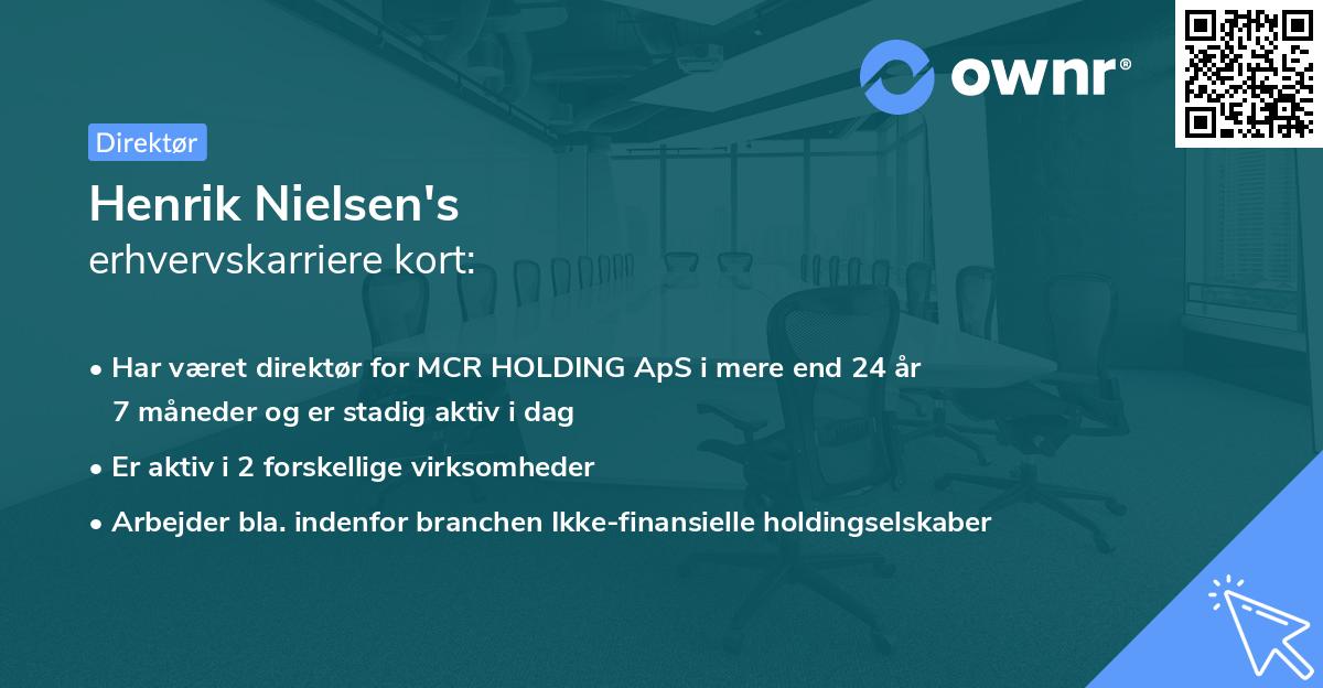 Henrik Nielsen's erhvervskarriere kort