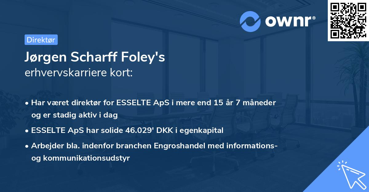 Jørgen Scharff Foley's erhvervskarriere kort