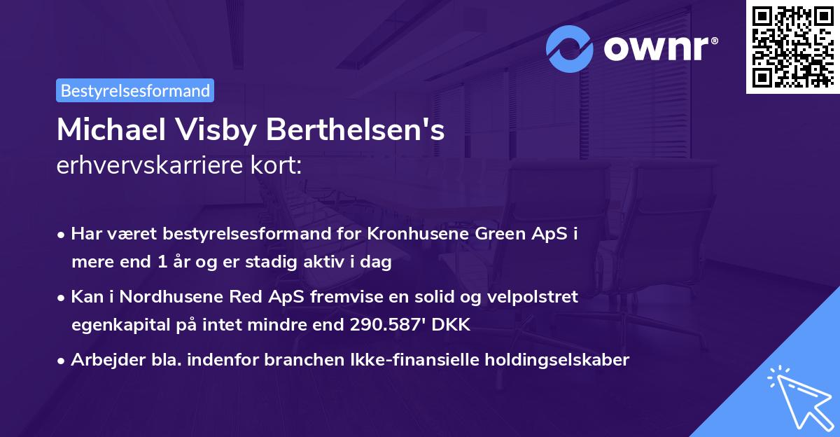 Michael Visby Berthelsen's erhvervskarriere kort