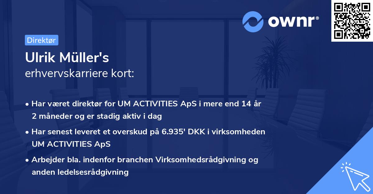 Ulrik Müller's erhvervskarriere kort