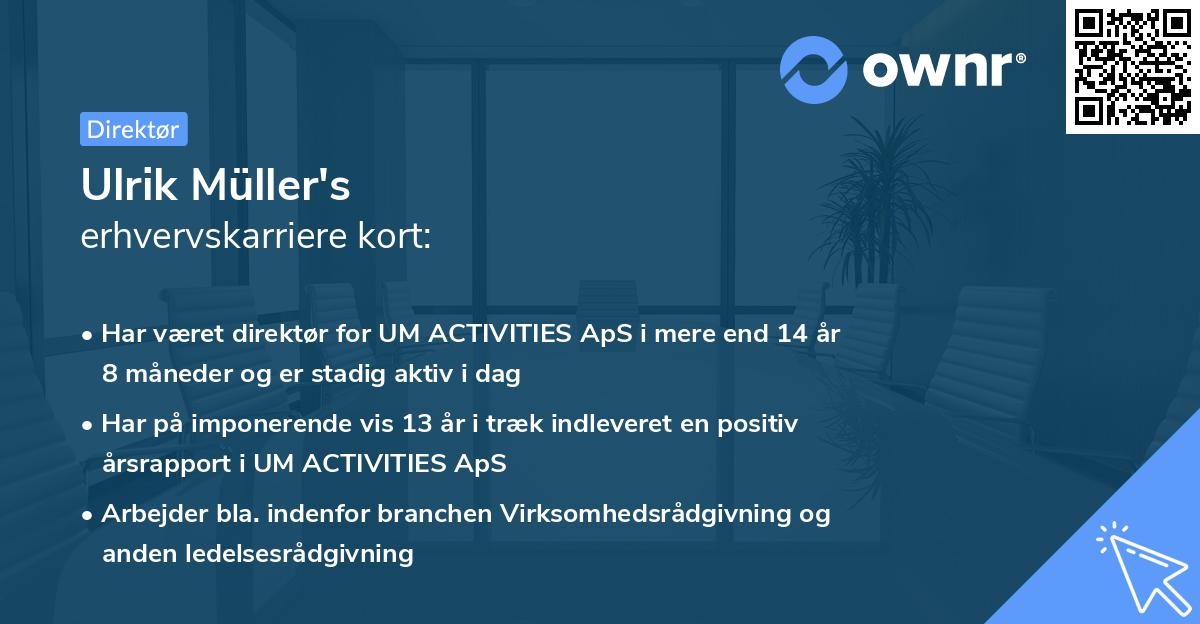 Ulrik Müller's erhvervskarriere kort