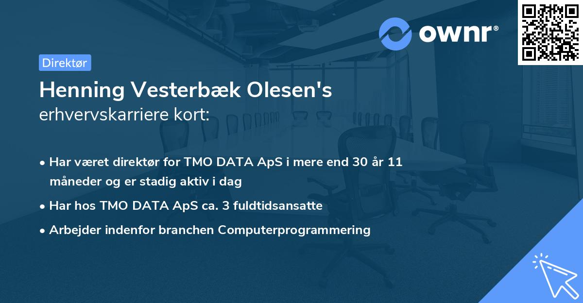 Henning Vesterbæk Olesen's erhvervskarriere kort
