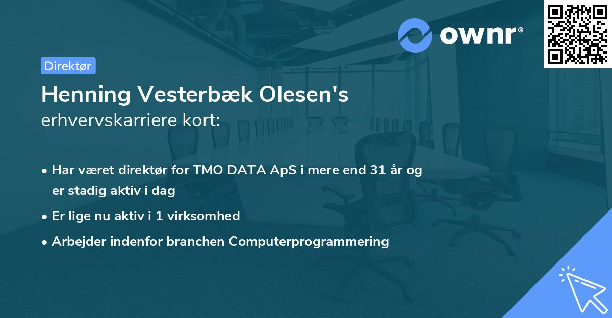 Henning Vesterbæk Olesen's erhvervskarriere kort