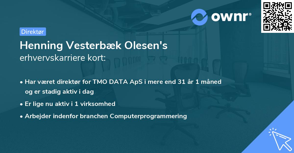 Henning Vesterbæk Olesen's erhvervskarriere kort