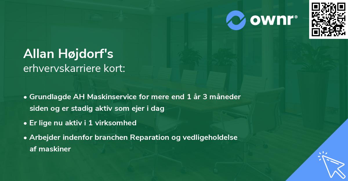 Allan Højdorf's erhvervskarriere kort
