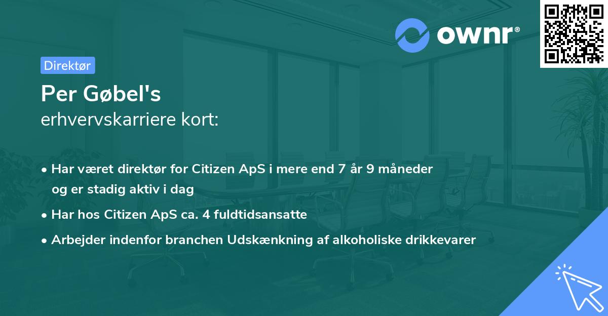 Per Gøbel's erhvervskarriere kort