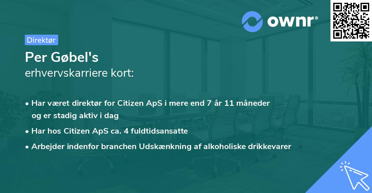 Per Gøbel's erhvervskarriere kort