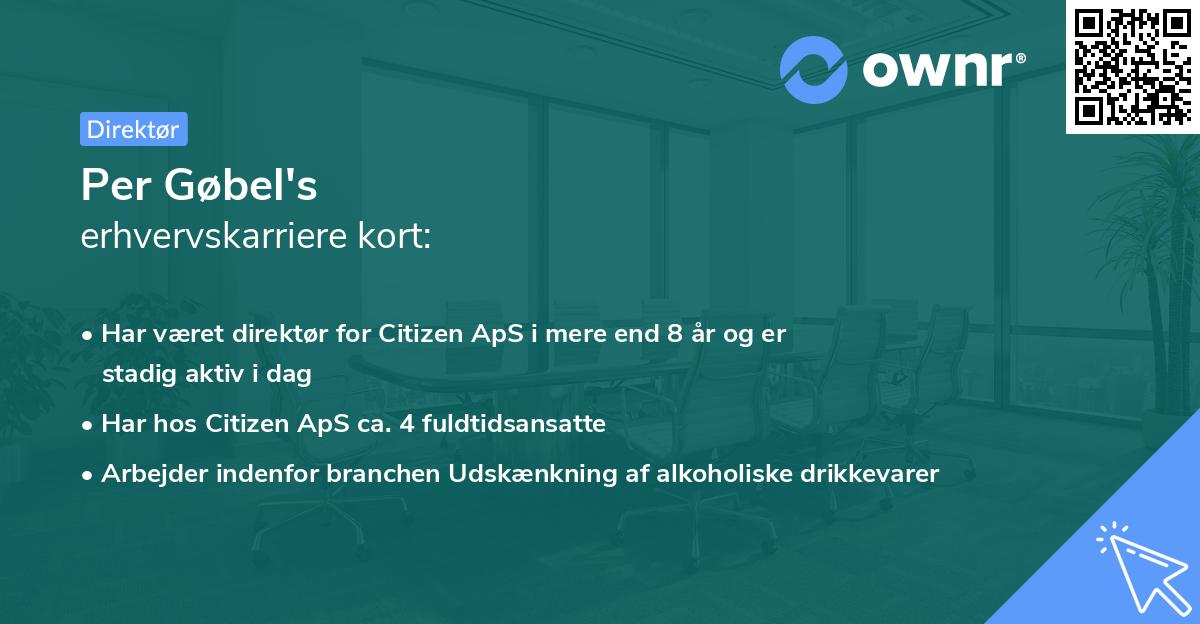 Per Gøbel's erhvervskarriere kort