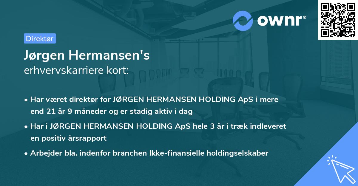 Jørgen Hermansen's erhvervskarriere kort