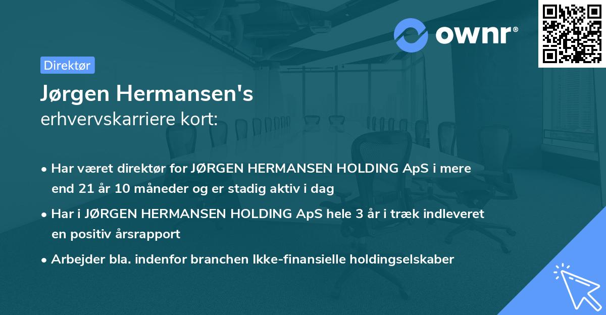 Jørgen Hermansen's erhvervskarriere kort