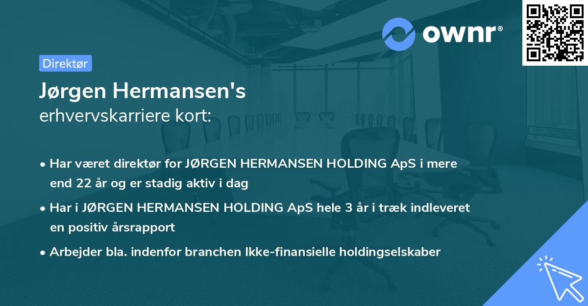 Jørgen Hermansen's erhvervskarriere kort
