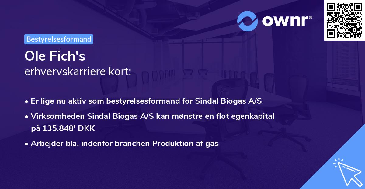 Ole Fich's erhvervskarriere kort
