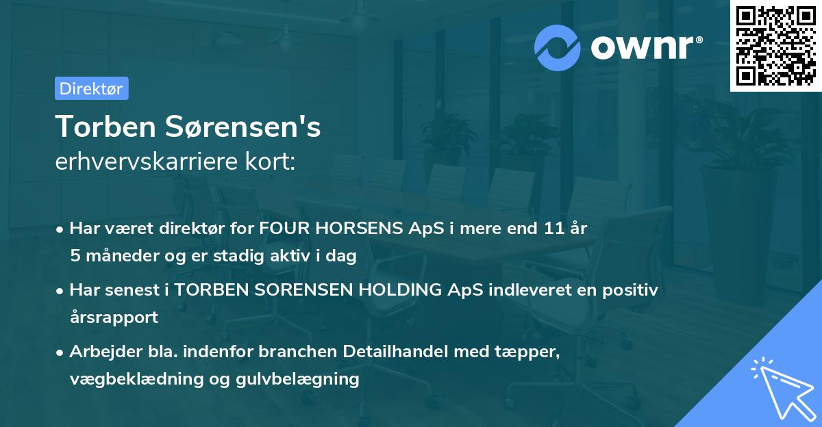 Torben Sørensen's erhvervskarriere kort
