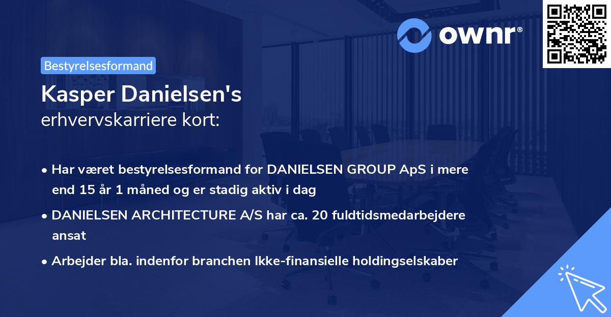 Kasper Danielsen's erhvervskarriere kort