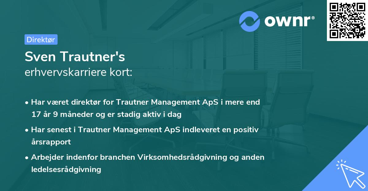Sven Trautner's erhvervskarriere kort