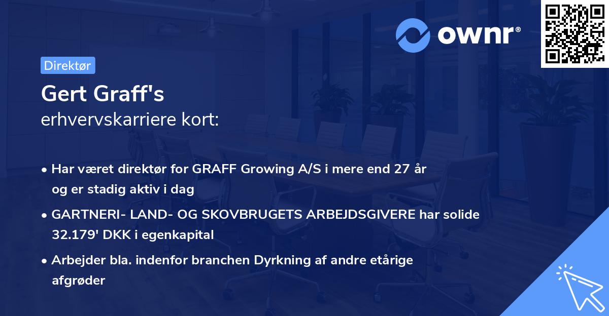 Gert Graff's erhvervskarriere kort