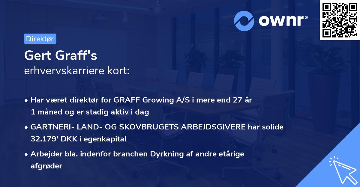 Gert Graff's erhvervskarriere kort