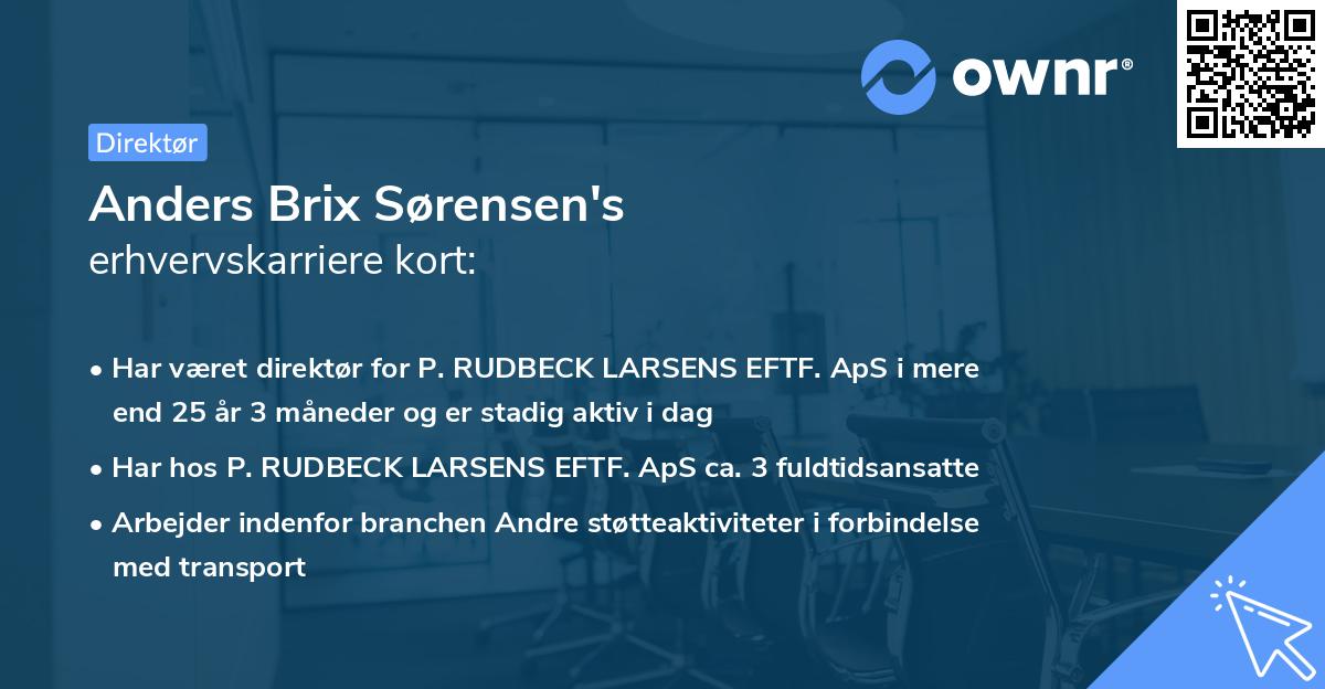 Anders Brix Sørensen's erhvervskarriere kort