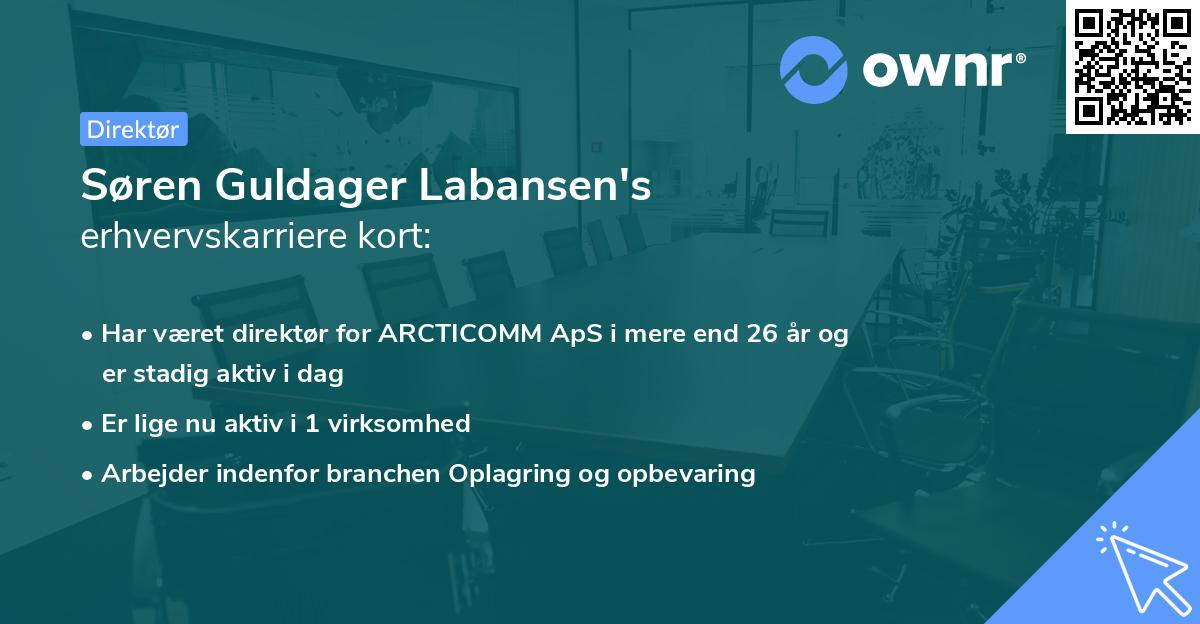 Søren Guldager Labansen's erhvervskarriere kort