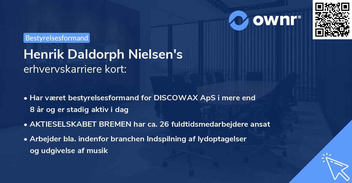 Henrik Daldorph Nielsen's erhvervskarriere kort