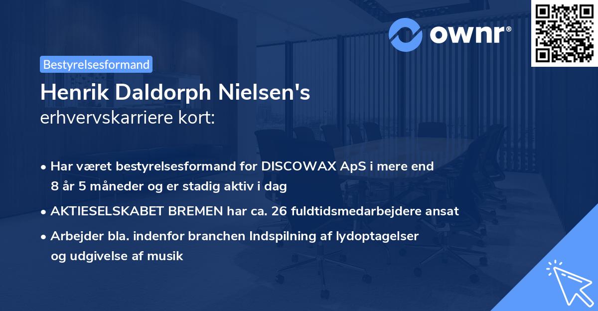 Henrik Daldorph Nielsen's erhvervskarriere kort