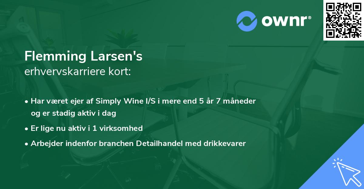 Flemming Larsen's erhvervskarriere kort