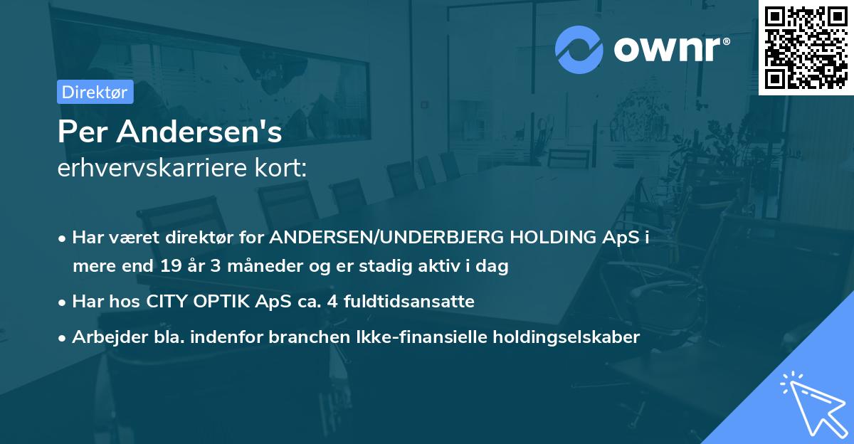 Per Andersen's erhvervskarriere kort