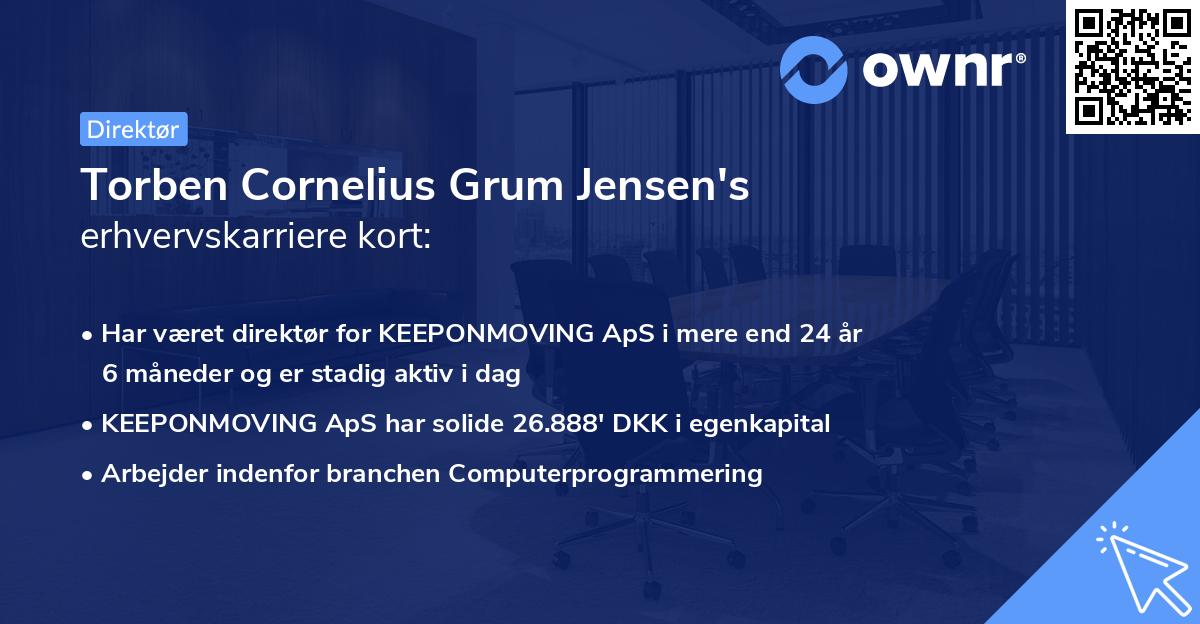 Torben Cornelius Grum Jensen's erhvervskarriere kort