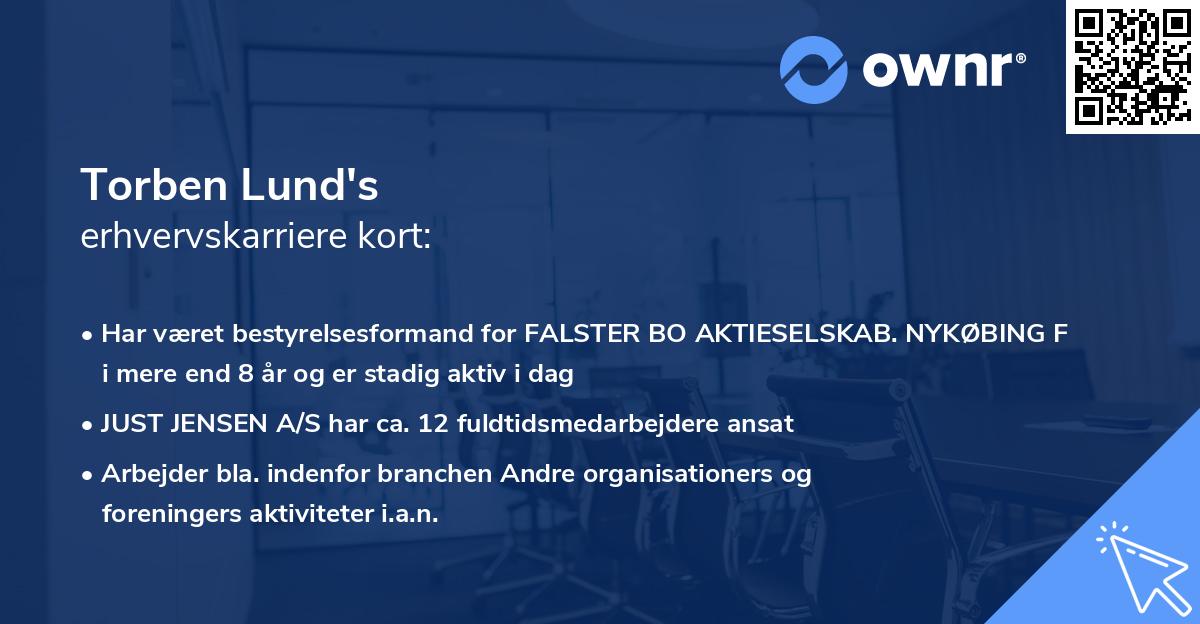 Torben Lund's erhvervskarriere kort