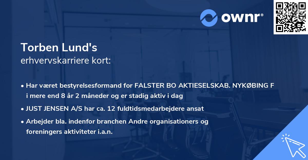 Torben Lund's erhvervskarriere kort