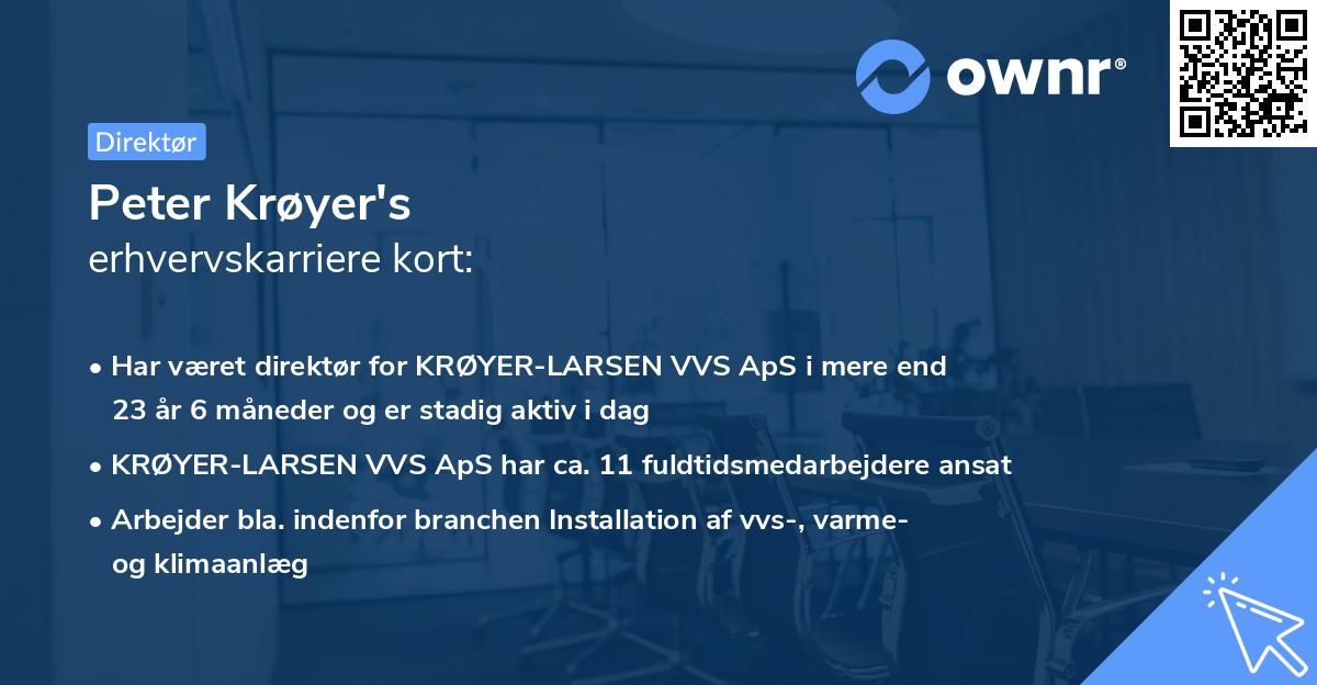 Peter Krøyer's erhvervskarriere kort
