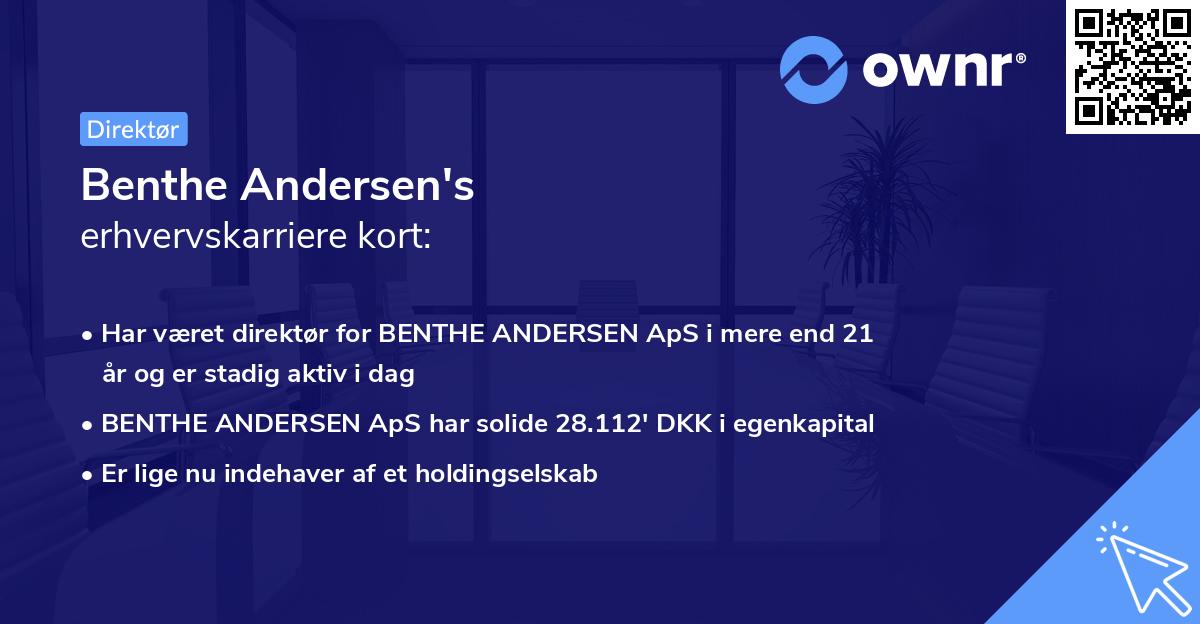 Benthe Andersen's erhvervskarriere kort