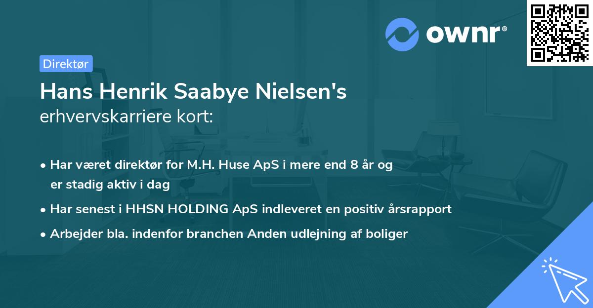 Hans Henrik Saabye Nielsen's erhvervskarriere kort