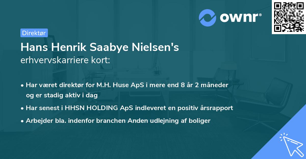 Hans Henrik Saabye Nielsen's erhvervskarriere kort
