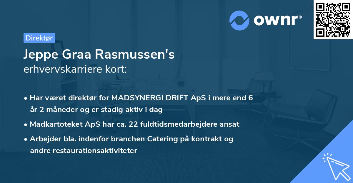 Jeppe Graa Rasmussen's erhvervskarriere kort