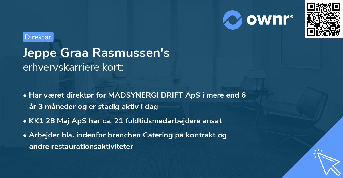 Jeppe Graa Rasmussen's erhvervskarriere kort