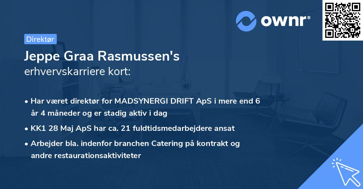 Jeppe Graa Rasmussen's erhvervskarriere kort