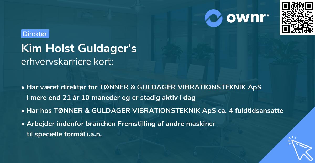 Kim Holst Guldager's erhvervskarriere kort